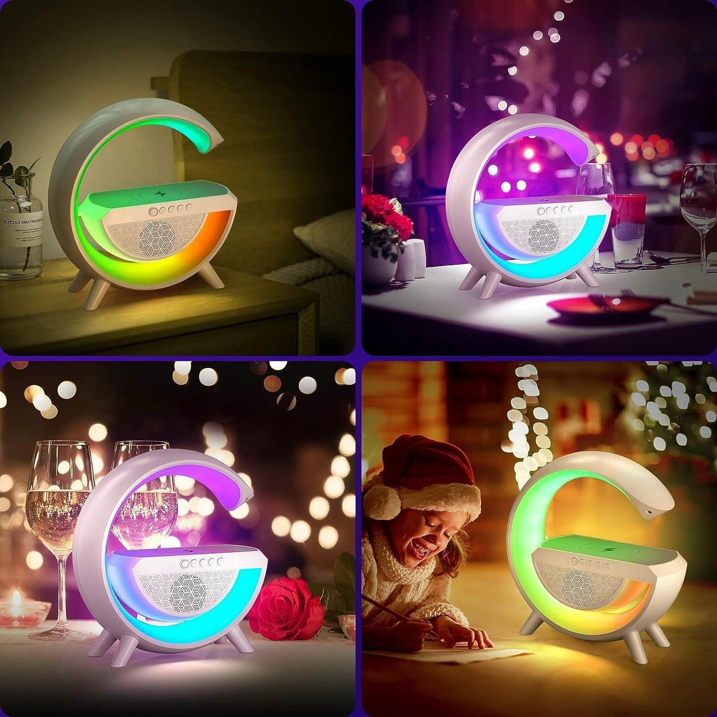 Wireless Charging Atmosphere Lamp with Bluetooth Speaker - The Quirky Essentials